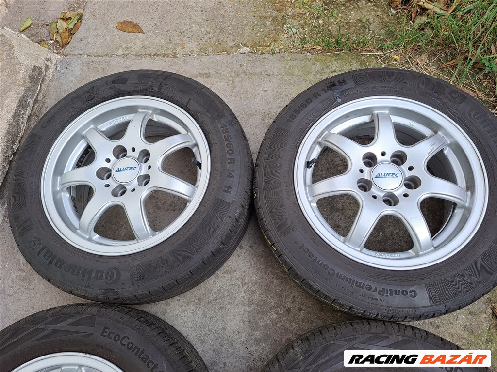 4db 5x100 14" Újszerű Skoda Seat Volkswagen Alufelni  Alutec Germany Continental Ecocontact 6  10. kép