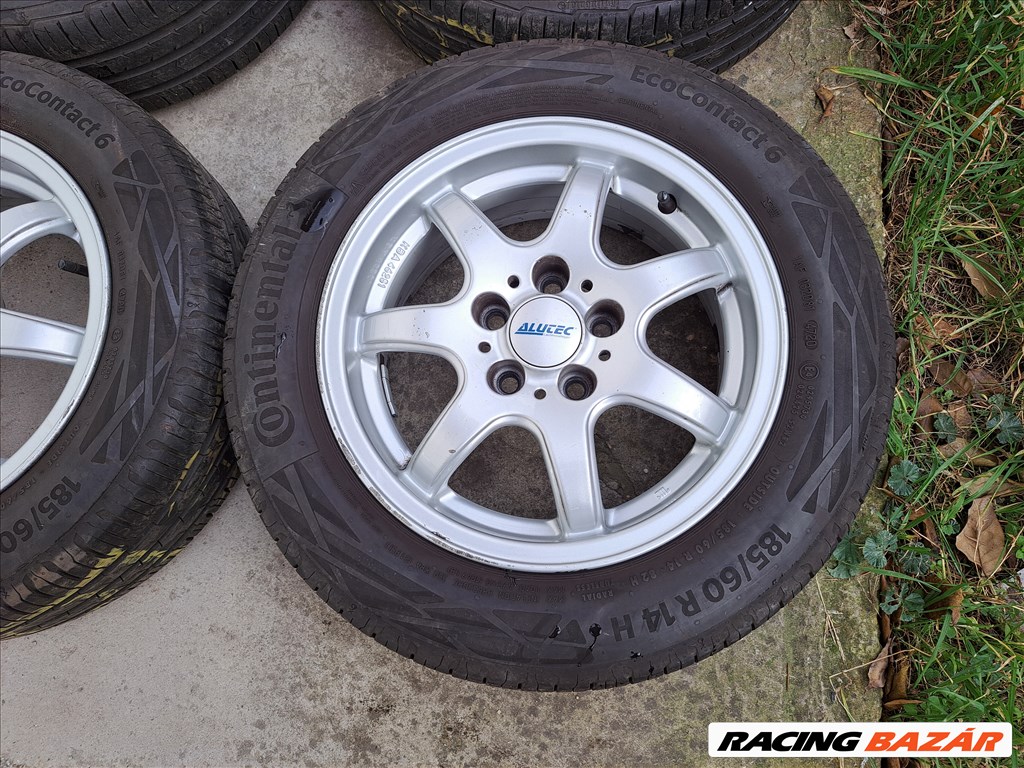 4db 5x100 14" Újszerű Skoda Seat Volkswagen Alufelni  Alutec Germany Continental Ecocontact 6  11. kép