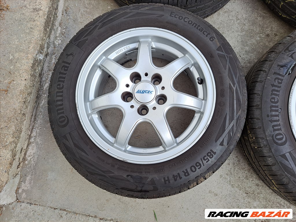 4db 5x100 14" Újszerű Skoda Seat Volkswagen Alufelni  Alutec Germany Continental Ecocontact 6  12. kép