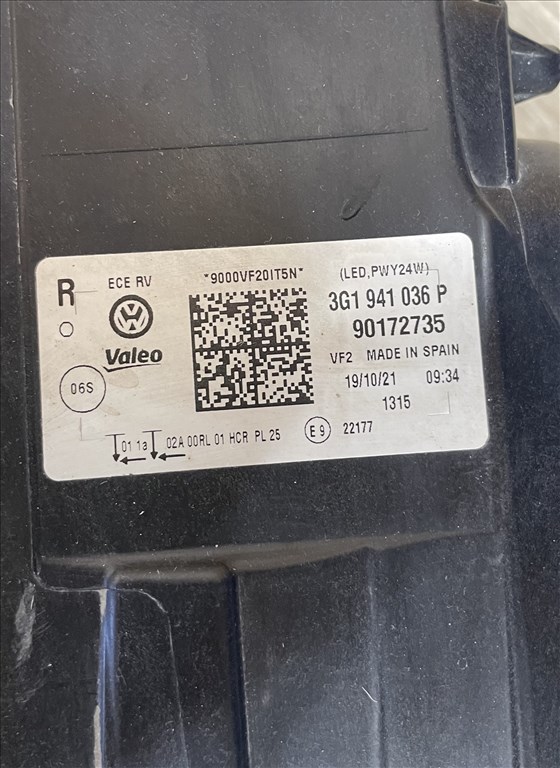 Volkswagen Passat B8 VW Passat B8 jobb első LED lámpa, fényszóró  3g1941036p 3. kép