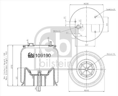 FEBI BILSTEIN 109190 - Légrugó rugótömb DAF
