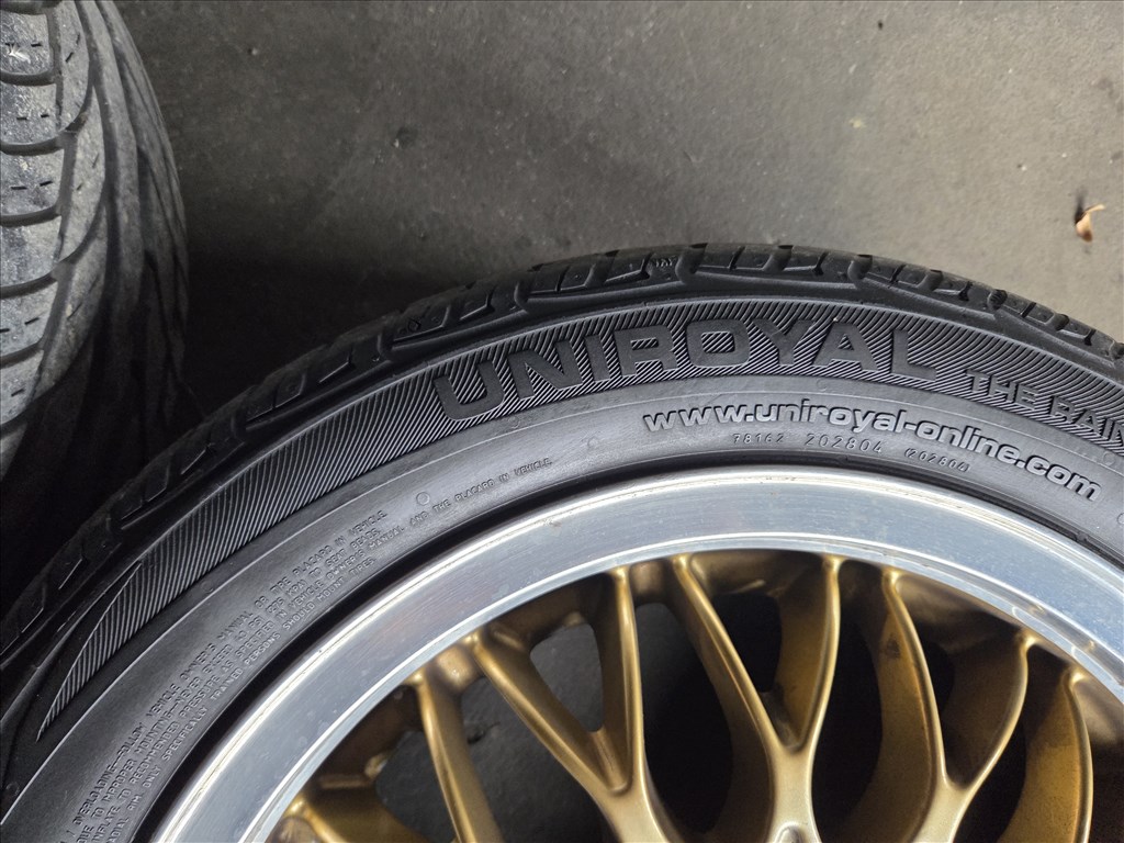  4x100 lyukosztású 15" használt BBS alufelni, rajta 195/50 használt nyári gumi gumi  4. kép