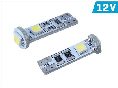 Izzó VISION W5W (T10) 12V 3x 5050 SMD LED, CANBUS, fehér, 2 db