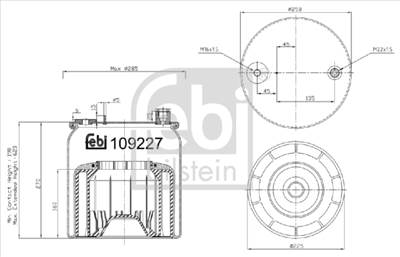 FEBI BILSTEIN 109227 - Légrugó rugótömb MERCEDES-BENZ