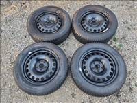  16" újszerű lemezfelni, rajta 205/60 újszerű Sava téli gumi gumi 