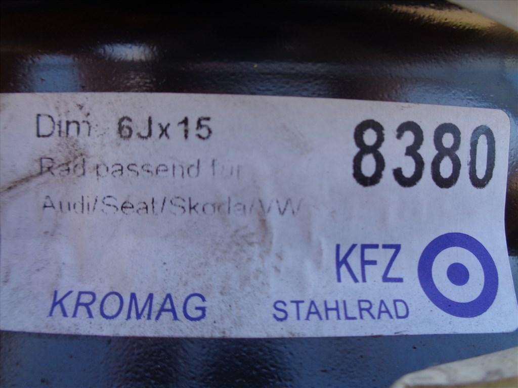  Új lemezfelni VW- Skoda 15-ös, 5×100-as osztóval eladó.  6. kép