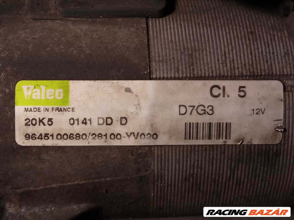 Citroën, Peugeot 1.4 / 1.6 HDI CL.5 Önindító D7G3 9645100680 2. kép