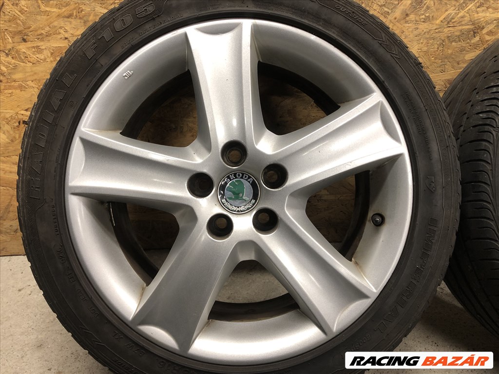 16 colos gyári Skoda alufelni Fabia 16 col 5x100 7. kép