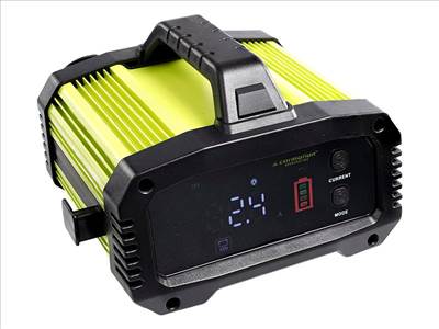 Intelligens digitális egyenirányító 12V 25A 6 - 400 Ah, 24V 15A, 6 - 200 Ah akkumulátorokhoz start funkcióval