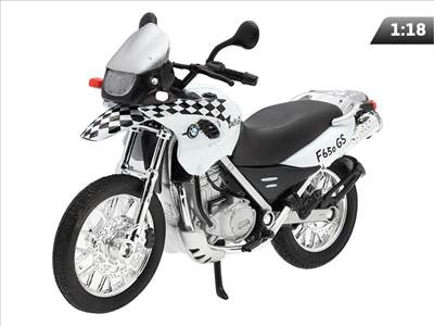 Motor modell – BMW F650 GS Dakar (1:18, fehér–fekete)