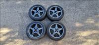  4x100 lyukosztású 15" használt Aluett alufelni,195/50 Viking és Taurus nyári gumi
