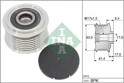 INA 535 0262 10 - generátor szabadonfutó DODGE RAM