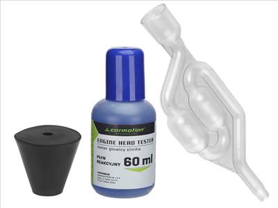 CO2 fejtömítés szivárgásvizsgáló + 50ml reakciófolyadék + 25-55mm adapter