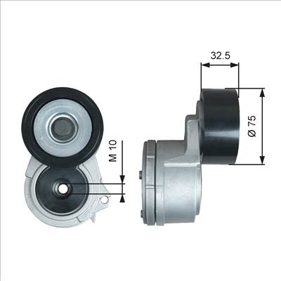 GATES T38724 - hosszbordás szíj feszítő MERCEDES-BENZ SETRA