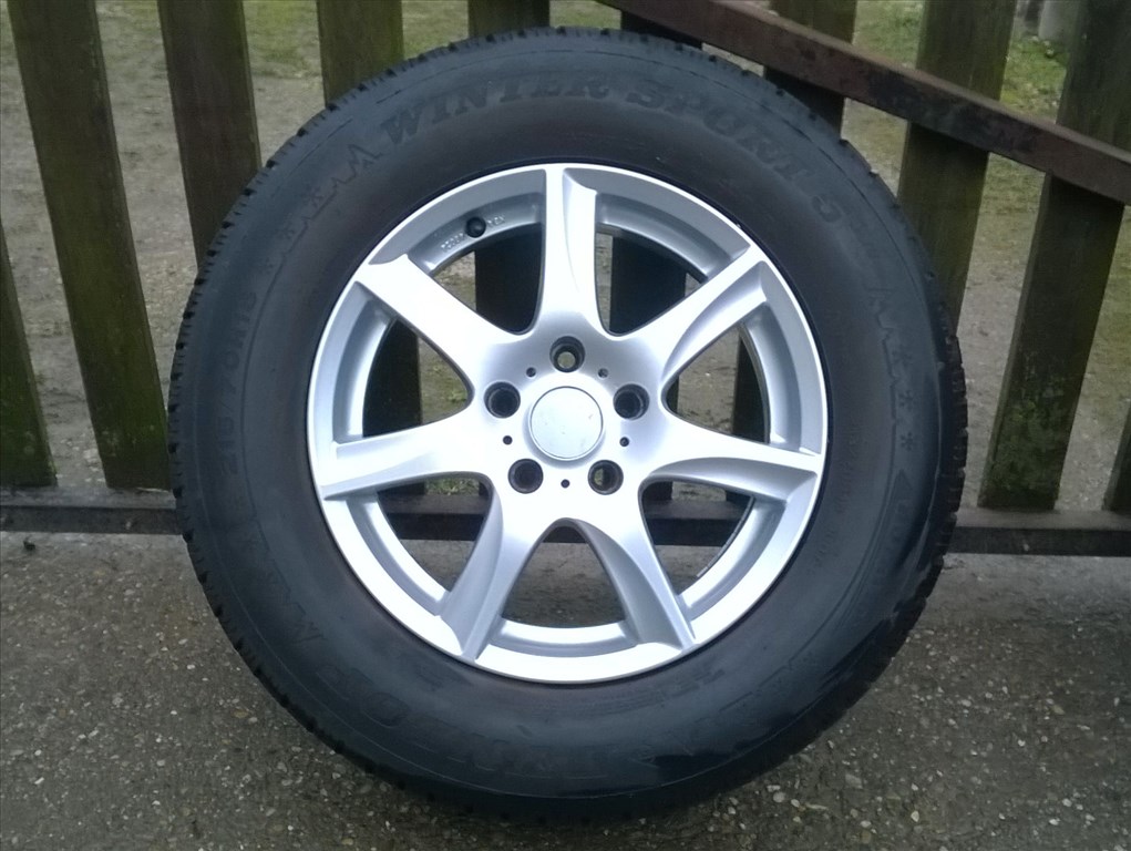 Eladó 4db 16-os 5x114.3-as Enzo alufelni 215/70R16 Dunlop SUV téli gumival 2. kép