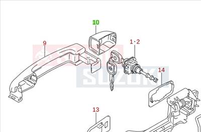 Suzuki Swift, Sx4, Splash első ajtó zár kupak gyári 82813-63J10-ZCF