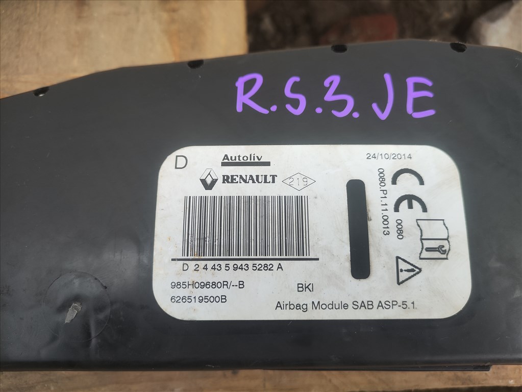 Renault Scénic III jobb első ülés légzsák 626519500b 985h09680r 2. kép