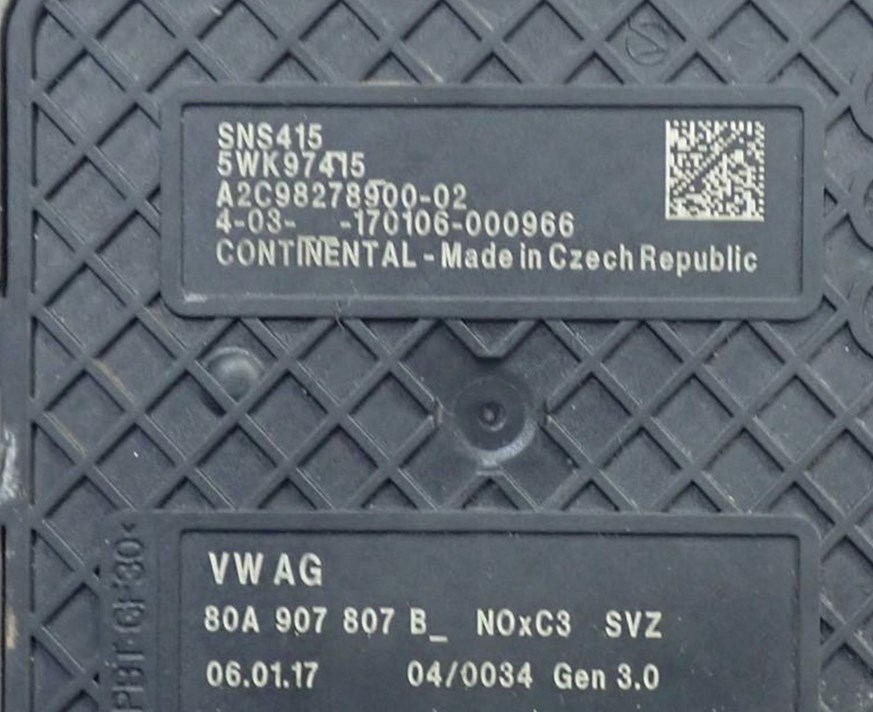 Audi A4 (B9 - 8W), Audi A5 (B9 - 8W) 2.0 TDI NOX szenzor 80a907807b 2. kép