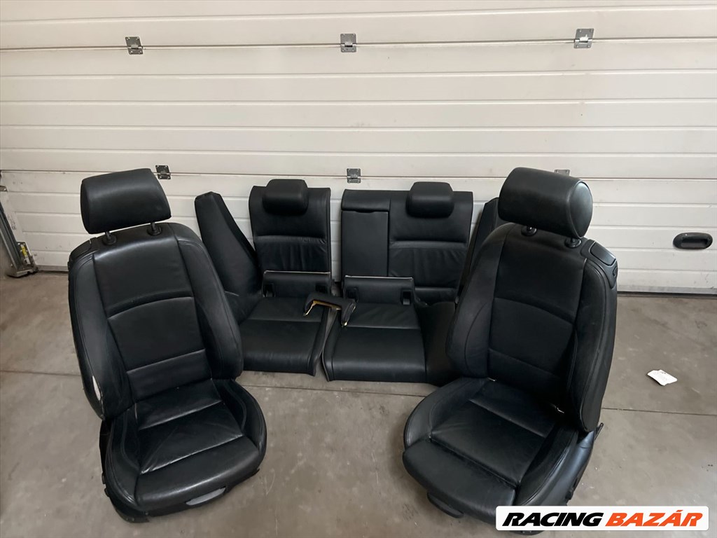 BMW E92 fekete bőr, M csomagos fűthető ülés szett 6. kép