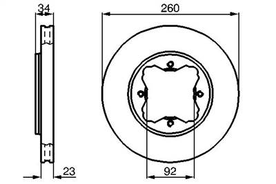 féktárcsa BOSCH 0 986 478 568 for HONDA, ROVER