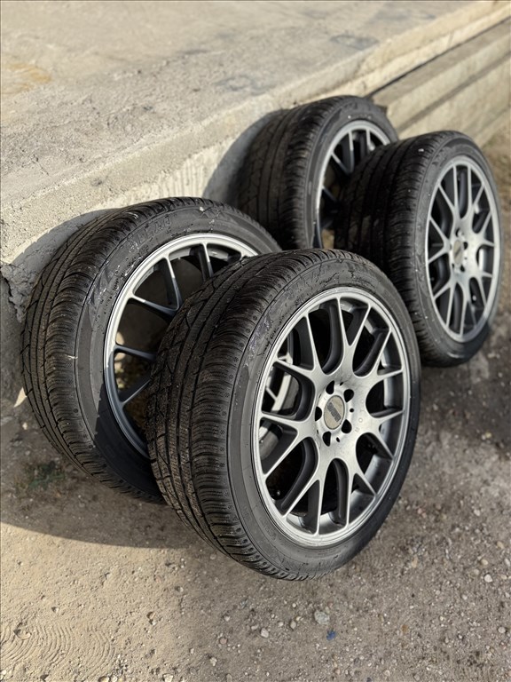  5x112 lyukosztású 19" használt BBS alufelni, rajta 255/40 használt téli gumi gumi  3. kép