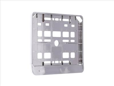 Motorkerékpár rendszámtábla keret, krómozott