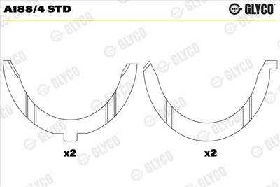 GLYCO A188/4 STD - Távtartó lemez, főtengely CITROËN FIAT HONDA HYUNDAI LANCIA PEUGEOT ROVER UAZ