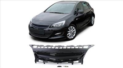 Opel Astra J 2012-2015 5ajtós ferdehátú + kombihoz OPC stílusú matt fekete hűtőrács
