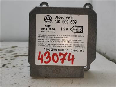 VW NEW BEETLE (9C1/ 1C1) 1.6 Légzsák Elektronika #43074# 1J0909609