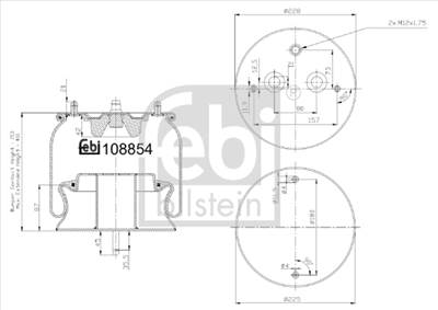FEBI BILSTEIN 108854 - Légrugó rugótömb SCANIA