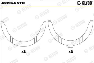 GLYCO A220/4 STD - Távtartó lemez, főtengely ASKAM (FARGO/DESOTO) CARBODIES FORD FORD AUSTRALIA ISUZ