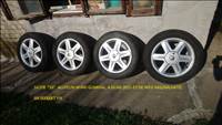  5x108 lyukosztású 16" használt alufelni, rajta 195/75 használt nyári gumi gumi 