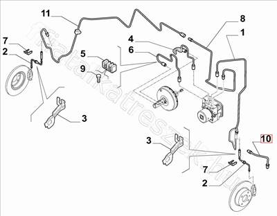 Fékcső b.e. - 159, BRERA, SPIDER - 50513000 -  - FIAT eredeti Eredeti új 50513000