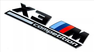 Gyári BMW G01 F97 "X3M Competition" fekete - színes csomagtartó felirat 51148077609
