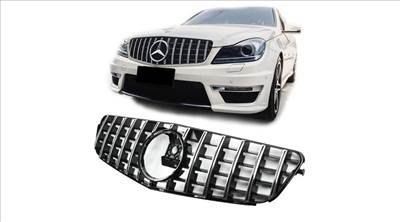Mercedes Benz W204 C204 C-osztály 2007-2014 króm - fekete hűtőrács Panamerica AMG GT stílusban