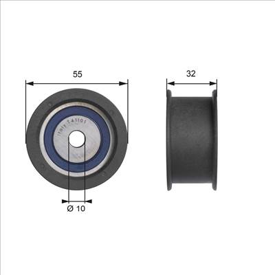Szíjtárcsa/vezetőgörgő, fogasszíj GATES T41101 for LADA
