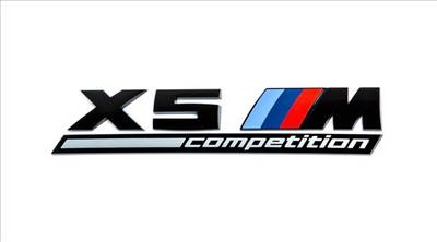 Gyári BMW F95 G05 "X5M Competition" fekete - színes csomagtartó felirat 51148096408