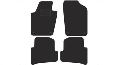 VW Volkswagen Polo V 2009-2017 fekete velúrszőnyeg szett