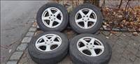 Eladó egy garnitúra 5x114,3 alufelnik Hankook  215/70 R16 téligumikal. 