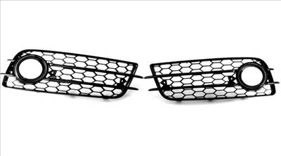 AUDI A4 B8 8K 2007-2011 S-LINE-hoz lakkozott fekete méhsejtes-rácsos ködlámpa keret RS4 stílusban