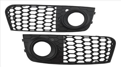 AUDI A4 B8 8K 2007-2011 matt fekete méhsejtes-rácsos ködlámpa keret - betét RS4 stílusban