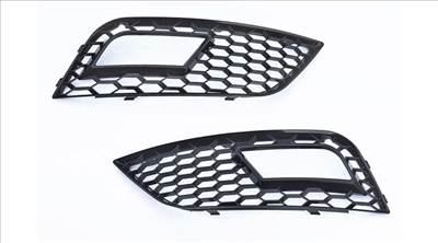 AUDI A4 B8 8K 2012-2015 lakkozott fekete nyitott méhsejtes-rácsos ködlámpa keret betét RS4 stílusban