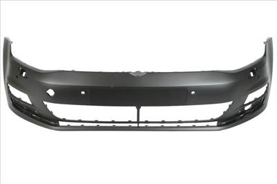 Volkswagen Golf VII 2012-2016 utángyártott új első lökhárító alapozott, parkszenzor és fényszóró mosó helyes 5g0807217bngru