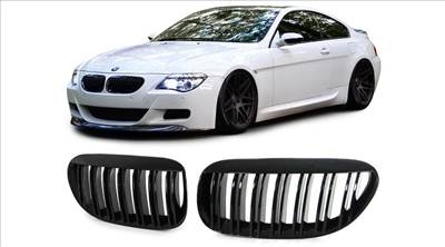 BMW E63 E64 coupe cabrio lakkozott fekete M4 stílusú vese