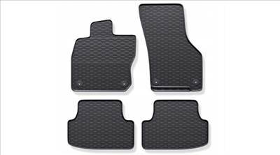 VW Volkswagen Golf VIII eTSI MHEV ferdehátú Geyer &amp; Hosaja Prémium fekete gumiszőnyeg szett patenttal