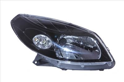 Dacia Sandero Stepway 2009-2012 utángyártott új jobb első fényszóró H4 fekete h. (belülr. áll. is) DEPO 260104793r
