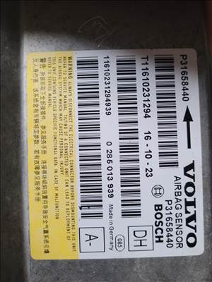  Volvo V60 Légzsák modul-Airbag Module Évj.: 2016  31658440 t11610231294