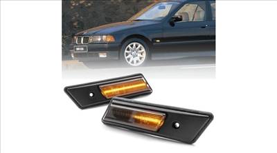 BMW E34 1988-1994 E36 1990-1995 facelift előtti füst fekete burás futófényes SMD LED oldalindex szett