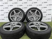 5x112 18" Mercedes AMG E-Class gyári kétszéles alufelni 275/40 R18 245/45 R18 nyári gumikkal