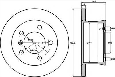 JURID 567761J - féktárcsa MERCEDES-BENZ MULTICAR VW